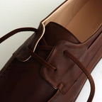 SOFT LEATHER DECK SHOES #BROWN [A25SS03QD-M]