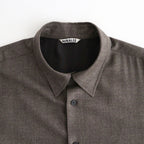 SUPER LIGHT WOOL SHIRT #TOP BROWN [A26AS02OS]