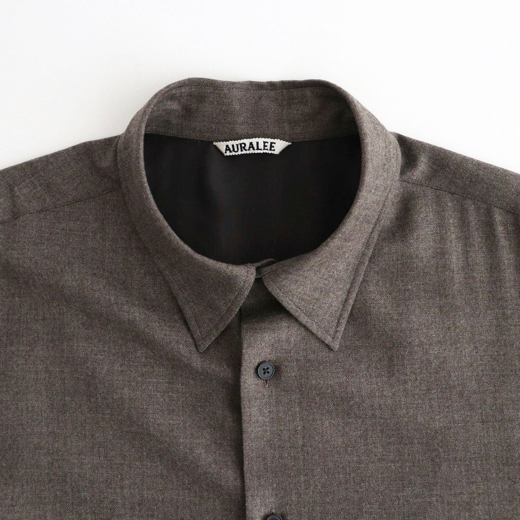 SUPER LIGHT WOOL SHIRT #TOP BROWN [A26AS02OS]