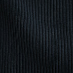 SUPER FINE WOOL RIB KNIT ZIP CARDIGAN #TOP BLACK [A26AC01RK]