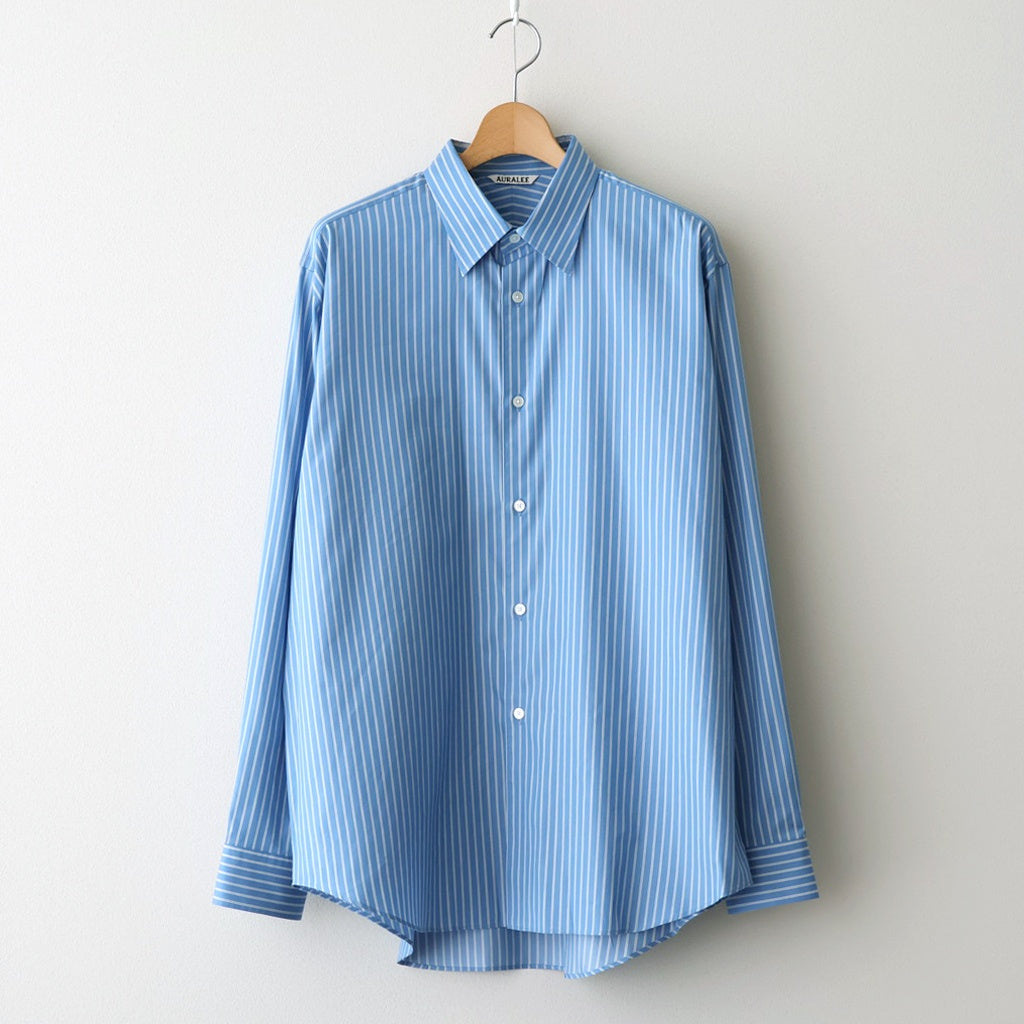 COTTON SILK STRIPE SHIRT #BLUE STRIPE [A25AS01CS]