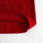 ROYAL WOOL CIRCULAR RIB HENRYNECK SWEATER #RED [KRAGCW0703]