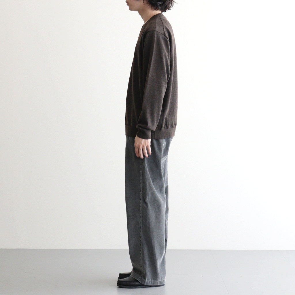 COTTON YAK KNIT V-NECK SWEATER #BROWN [KRAGLW0200]