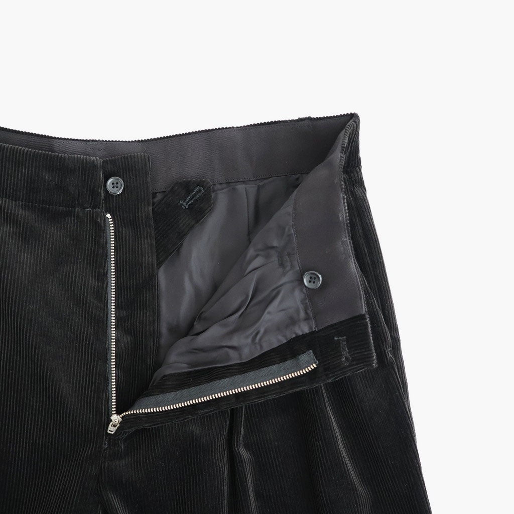 Suvin Corduroy Wide Straight Trousers #BLACK [GU263-40213B]
