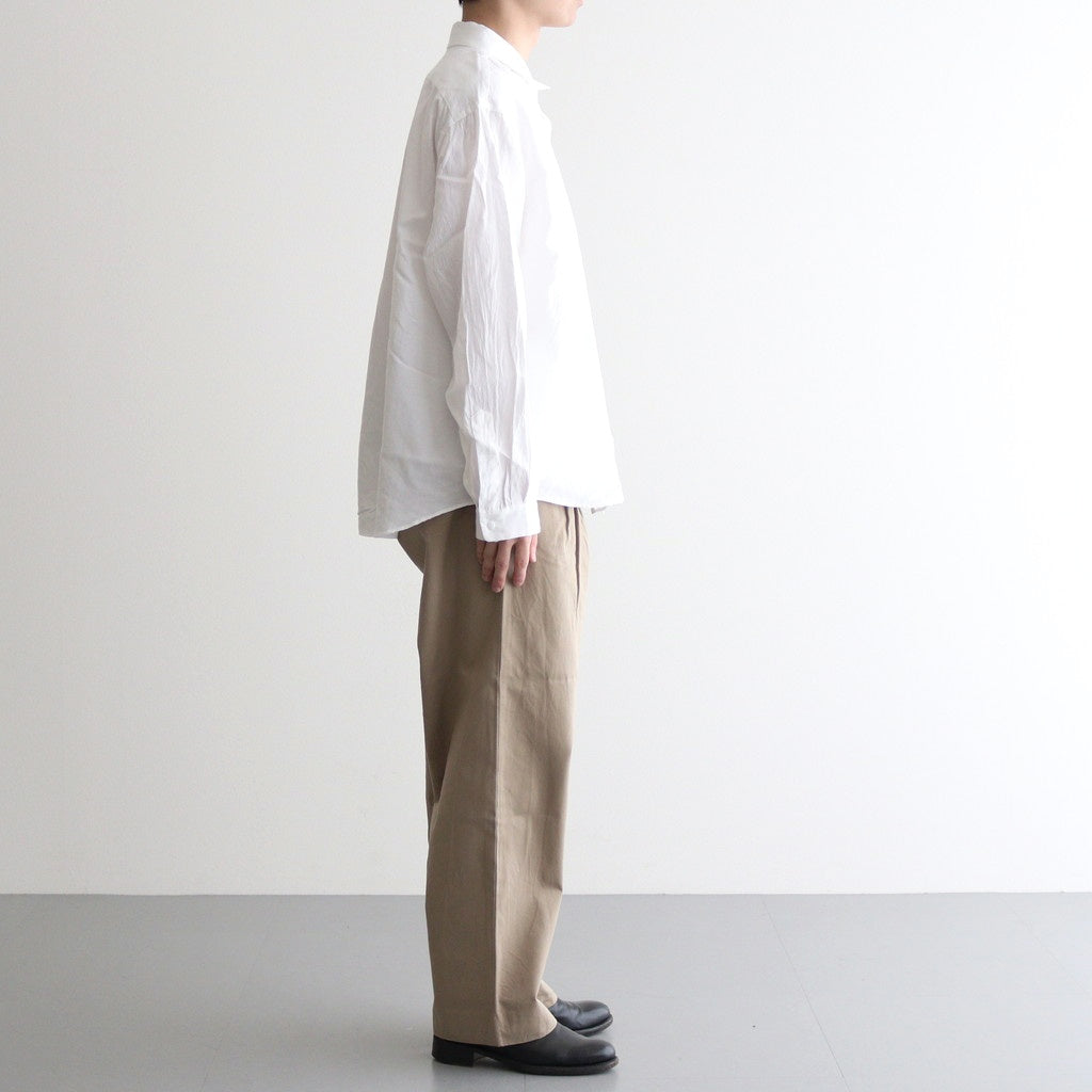 CHINO CLOTH PANTS TWO TUCK STRAIGHT #khaki [15606]
