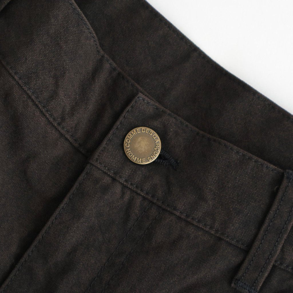 ナイロンオックス 製品染め タックパンツ #BROWN [HQ-P003-051]