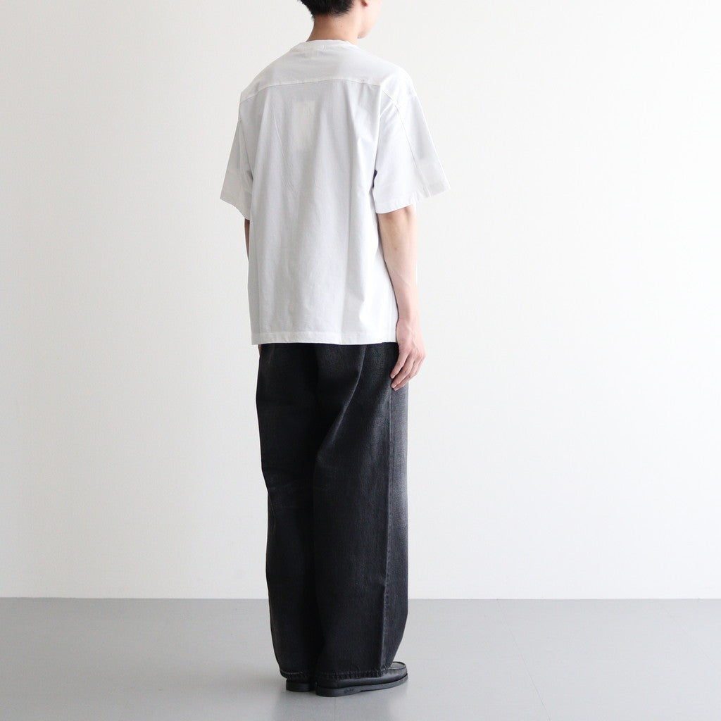 Selvage Denim Two Tuck Pants #BLACK_DARK FADE [GU253-40061DB]