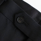 LIGHT WOOL MAX GABARDINE TWO-TUCK SLACKS #TOP BLACK [A26AP03MG]
