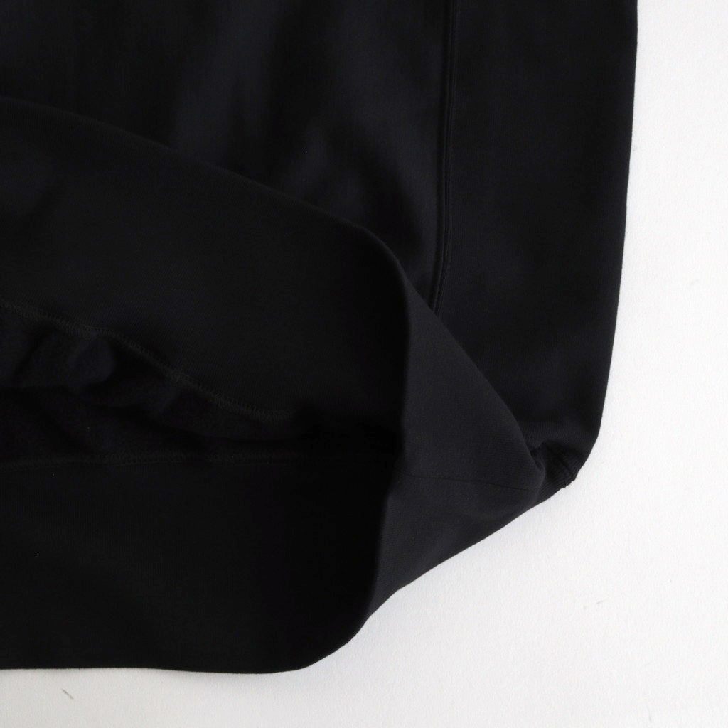 ELASTIC HIGH GAUGE SWEAT P/O #INK BLACK [A26SP02NU] - ciacura 三重