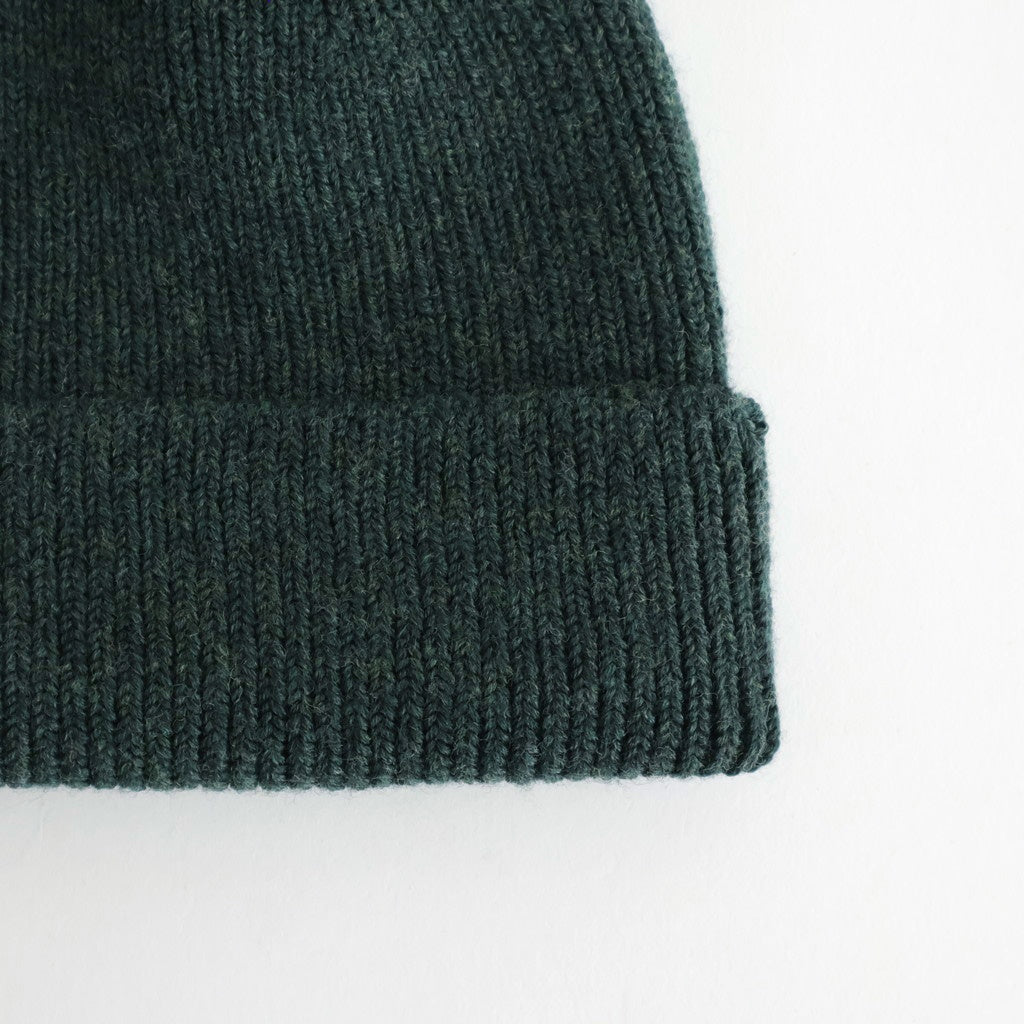 WASHABLE MERINO SEAMLESS BEANIE #FOREST GREEN [R5140-AW25]
