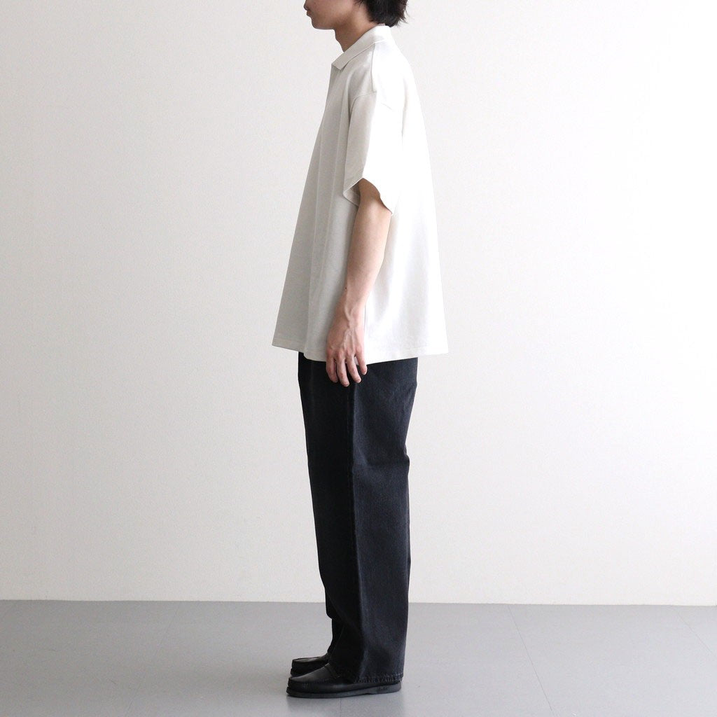 Cotton Pique Jersey S/S Skipper Polo #PEARL WHITE [GU261-70416]