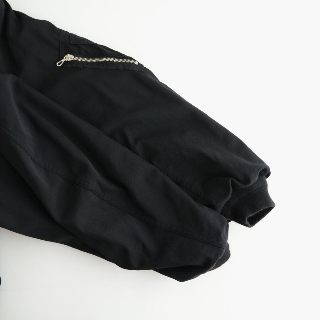 Fulled Wool Twill Flight Jacket #BLACK [GU263-30411]
