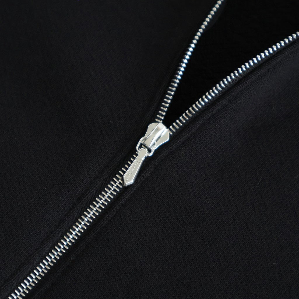 COTTON CASHMERE SWEAT ZIP HOODY #BLACK [ST.1469]