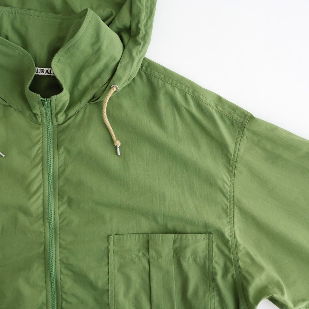 SUPER FINE COTTON LAWN HOODED BLOUSON #DUSTY GREEN [A26SB01CL]