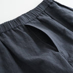 Cotton Linen Seersucker Track Shorts #GRAY [GM262-40036]