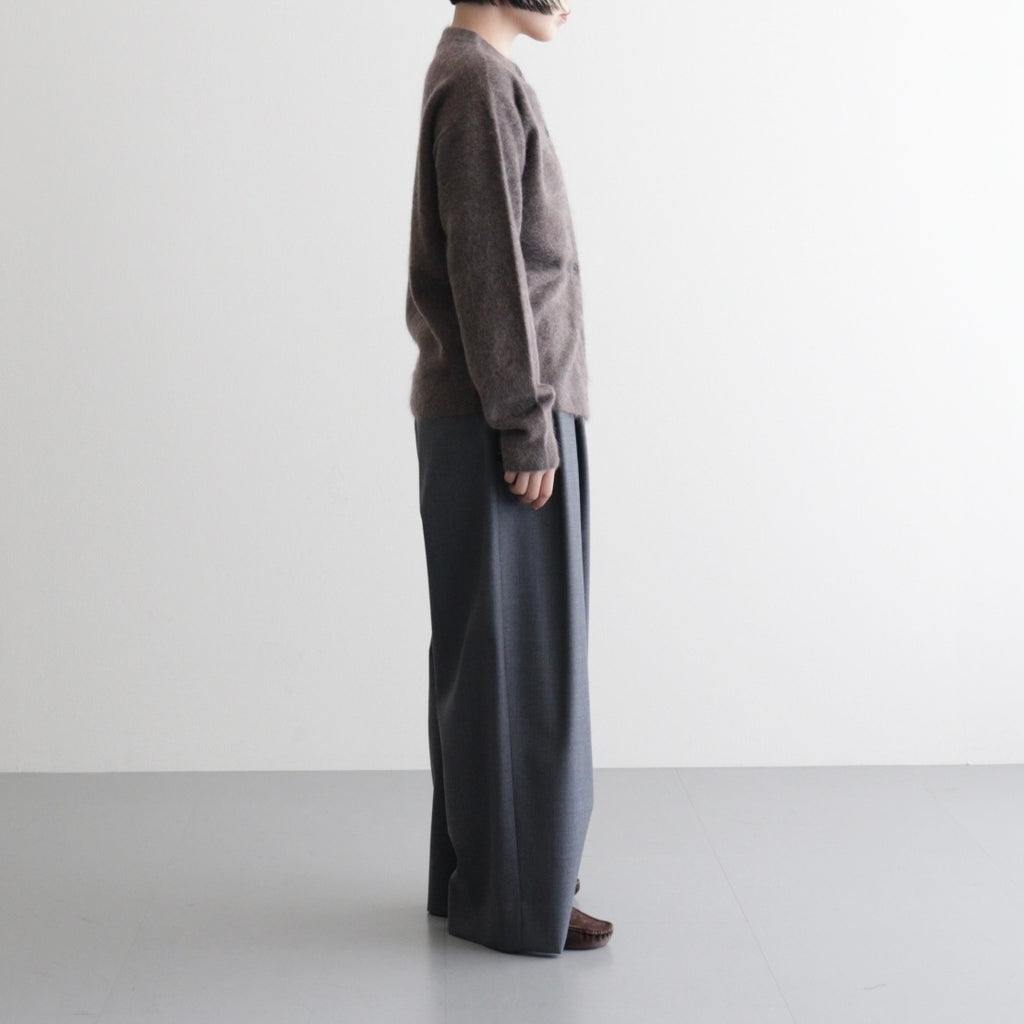 ROYAL CASHMERE FUR CREWNECK CARDIGAN #BROWN(035) [KRAGGW0903]