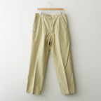 GARMENT-DYED FINX SHUTTLE WEATHER ONE-TUCK SLACKS #KHAKI BEIGE [A26SP03SW]