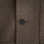 HAIRY WOOL MOHAIR CHAMBRAY BLOUSON #BROWN [A26AB01WB]