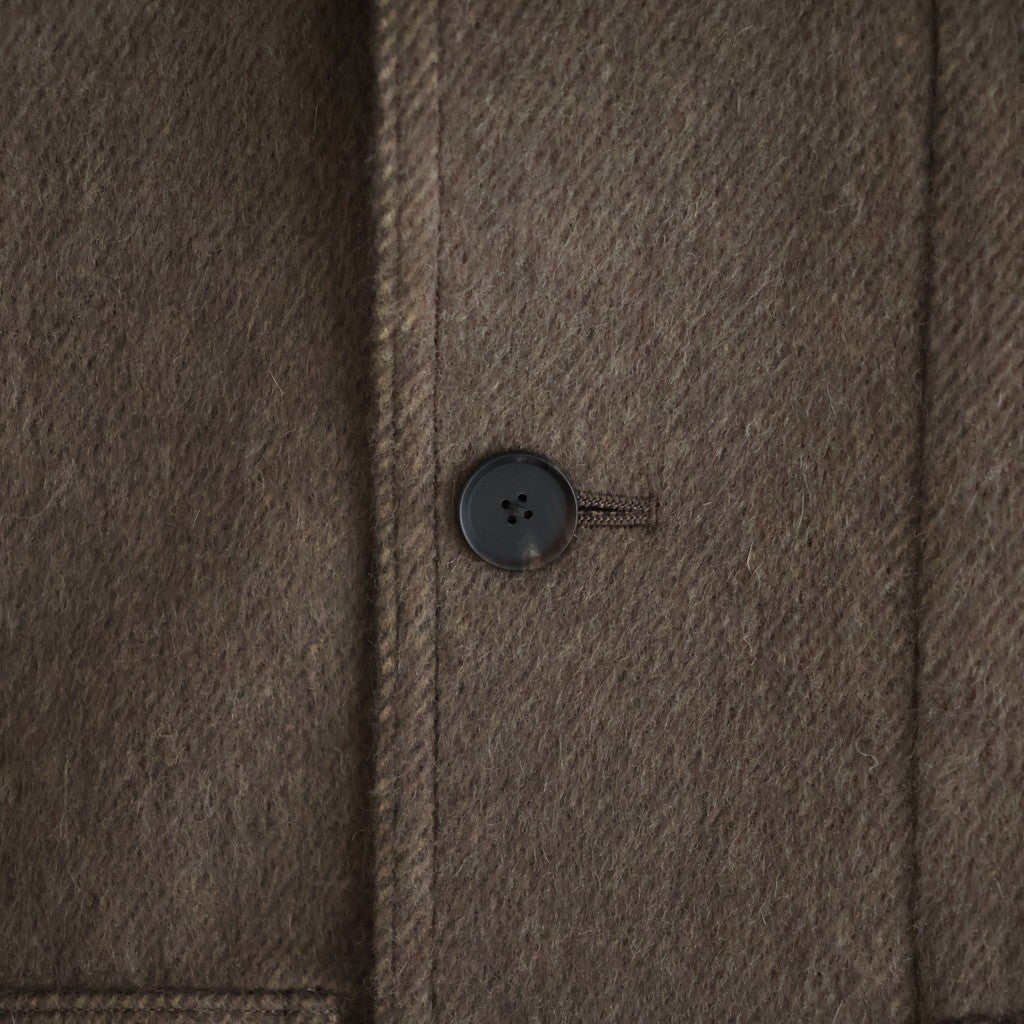 HAIRY WOOL MOHAIR CHAMBRAY BLOUSON #BROWN [A26AB01WB]
