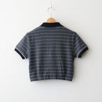 Border Polo Tops #C/GRY [12610606]