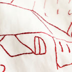 EMBROIDERY OPEN COLLAR SHIRT #WHITE [YK25SS001004SH]