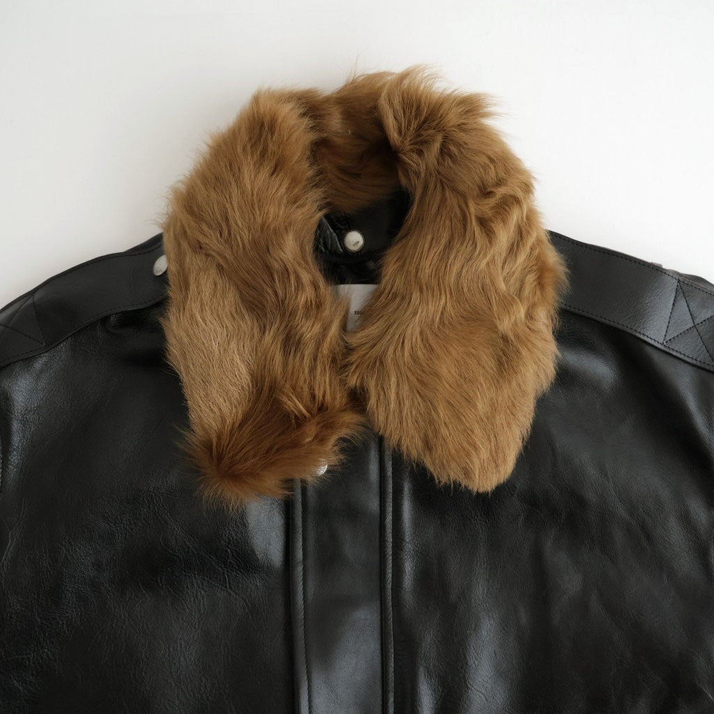 SHRINK LEATHER G-1 JACKET #BLACK SHRINK [26330705]