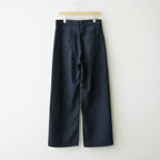 SILK NEP DENIM 5P WIDE PANTS #DARK NAVY [A26AP02SD]
