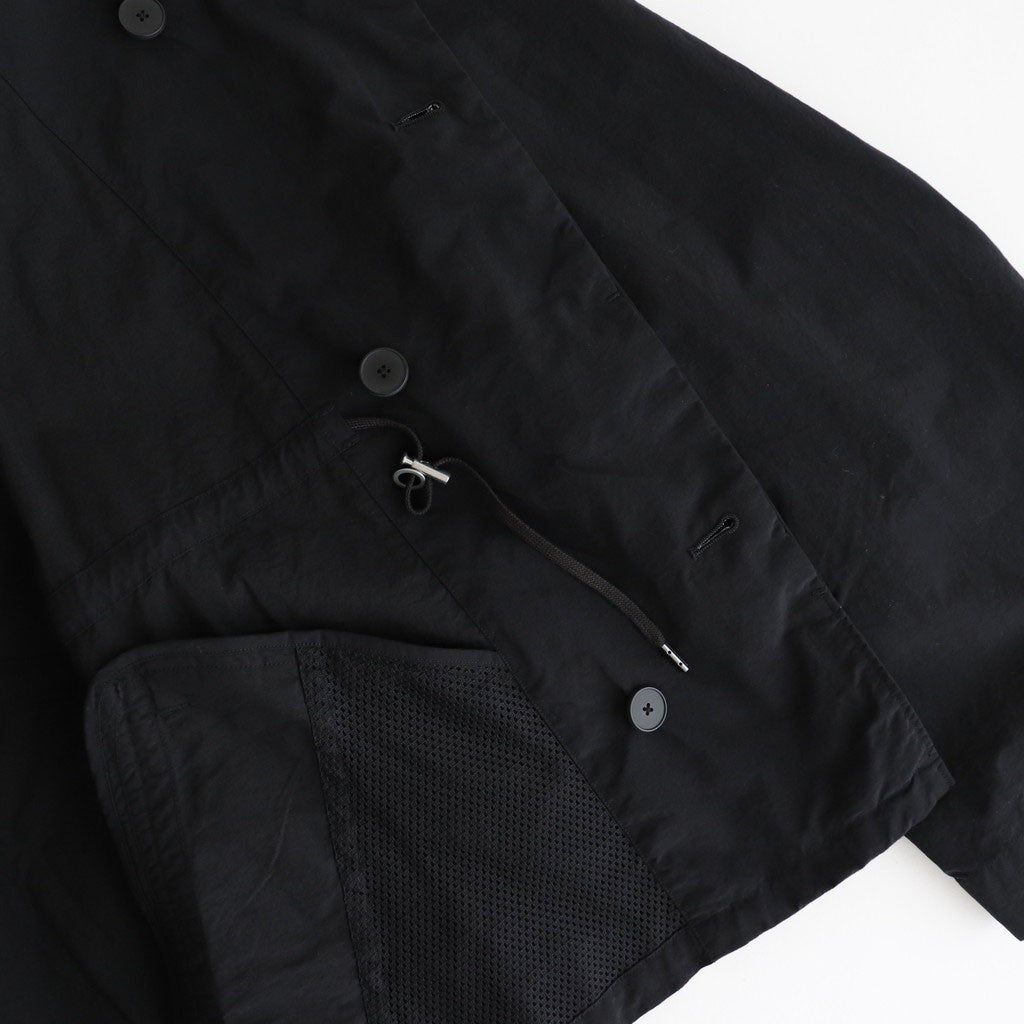 FMSTJK - ナイロンタッサー ガーメントダイ ショートモッズコート #95 Black [SN_FR1002JK]