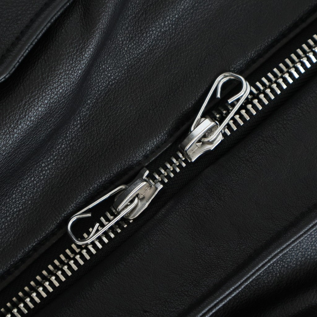 Leather Flight Jacket #BLACK [YK25FW01017B]