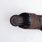 Square Suede Sandals #D/BRN [12611026]
