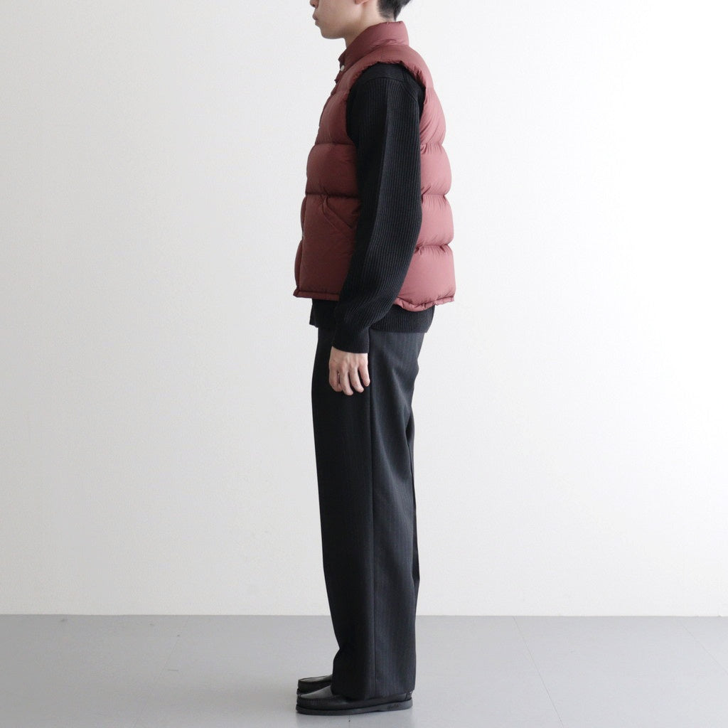 SUPER LIGHT NYLON RIPSTOP DOWN VEST #BURGUNDY [A25AV02NL]