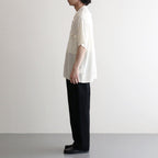 COTTON SHEER KNIT OPEN COLLAR SHIRT #OFF WHITE [YK25SS0964S]