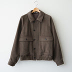 HAIRY WOOL MOHAIR CHAMBRAY BLOUSON #BROWN [A26AB01WB]