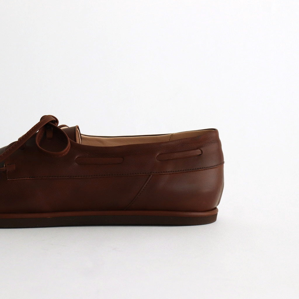 SOFT LEATHER DECK SHOES #BROWN [A25SS03QD-M]
