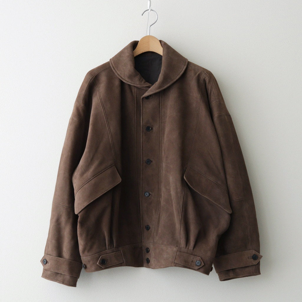 SILKY GRAIN SUEDE BLOUSON #DARK BROWN [A26SB01SG]