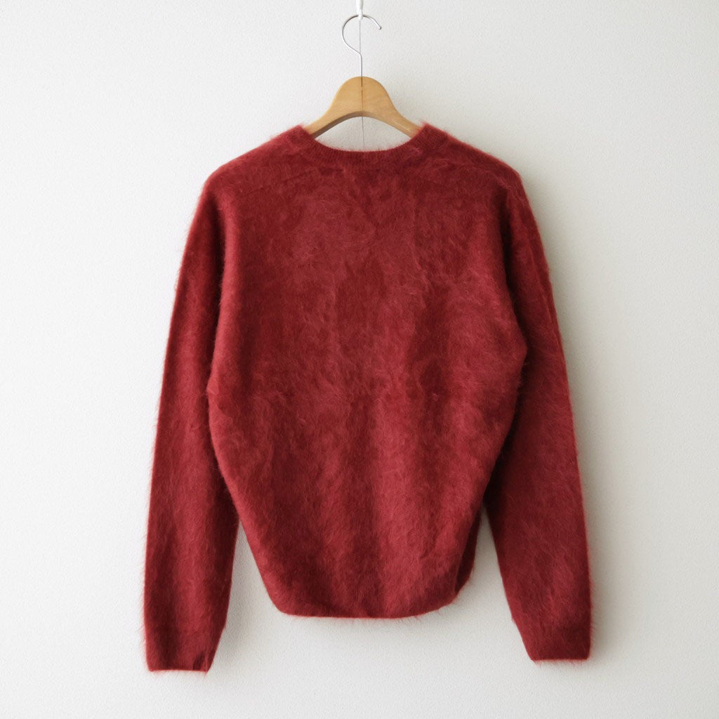 ROYAL CASHMERE FUR V NECK SWEATER #RED [KRAGLW0910]