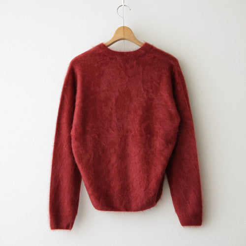 ROYAL CASHMERE FUR V NECK SWEATER #RED [KRAGLW0910]