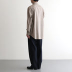 SUPER FINE TROPICAL WOOL SHIRT #TOP LIGHT BROWN [A25SS01WT]