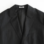 BLUEFACED WOOL JACKET #CHARCOAL NAVY STRIPE [A26AJ03BS]