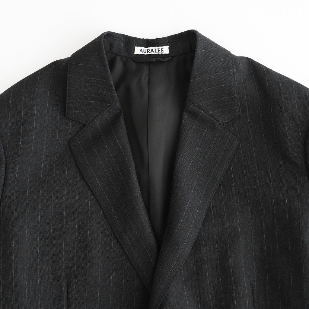 BLUEFACED WOOL JACKET #CHARCOAL NAVY STRIPE [A26AJ03BS]