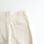 SILK NEP DENIM 5P WIDE PANTS #IVORY WHITE [A26AP02SD]