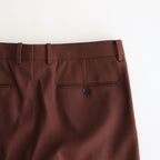 WOOL KID MOHAIR HOP SACK TWO-TUCK SLACKS #BURGUNDY [A25SP02MH]