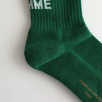 綿パイルロゴ入りソックス #GREEN [HN-K501-051]