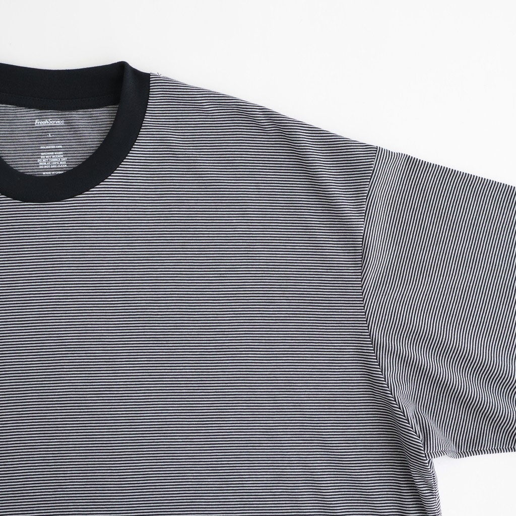 MICRO BORDER L/S TEE #WHITE × BLACK [FSC261-70168]