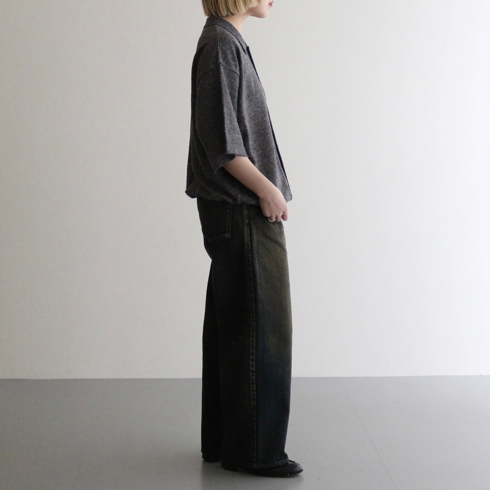 Linen S/S Shirt #Navy [2501-014]