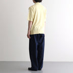 GIZA HIGH GAUGE KNIT POLO #YELLOW BEIGE [A26SP03KA]