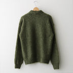 BRUSHED SUPER KID MOHAIR KNIT POLO #OLIVE [A25AP01KM]