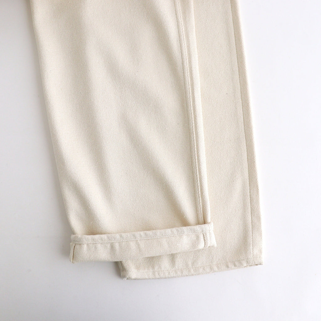 SILK NEP DENIM 5P WIDE PANTS #IVORY WHITE [A26AP01SD]