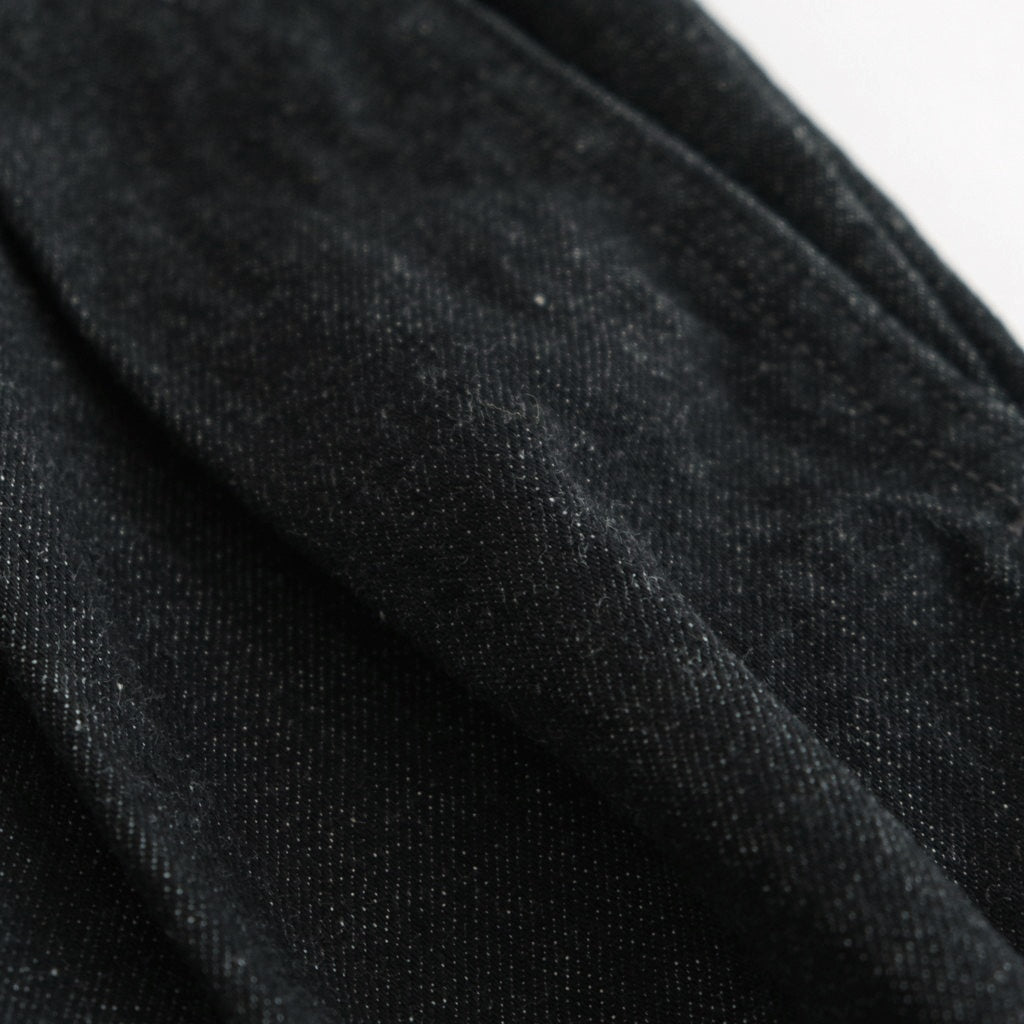 Denim 3pleated Wide-leg Trousers #BLACK [YK25FW01066P]