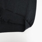 HIGH TWIST WOOL KNIT V-NECK P/O #CHARCOAL [A26AV02CK]